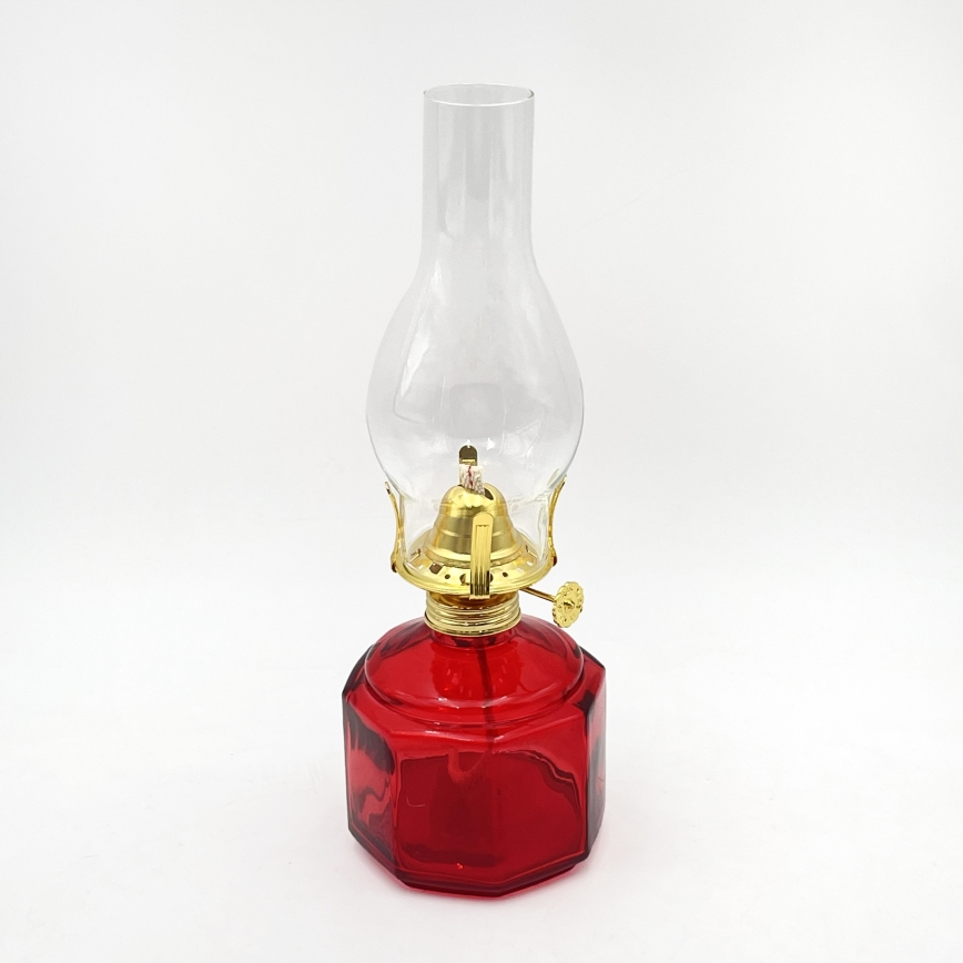 Brilagi - červená petrolejová lampa MERLIN