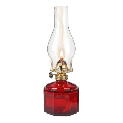 Brilagi - červená petrolejová lampa MERLIN