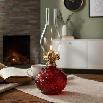 Brilagi - červená petrolejová lampa MERLIN