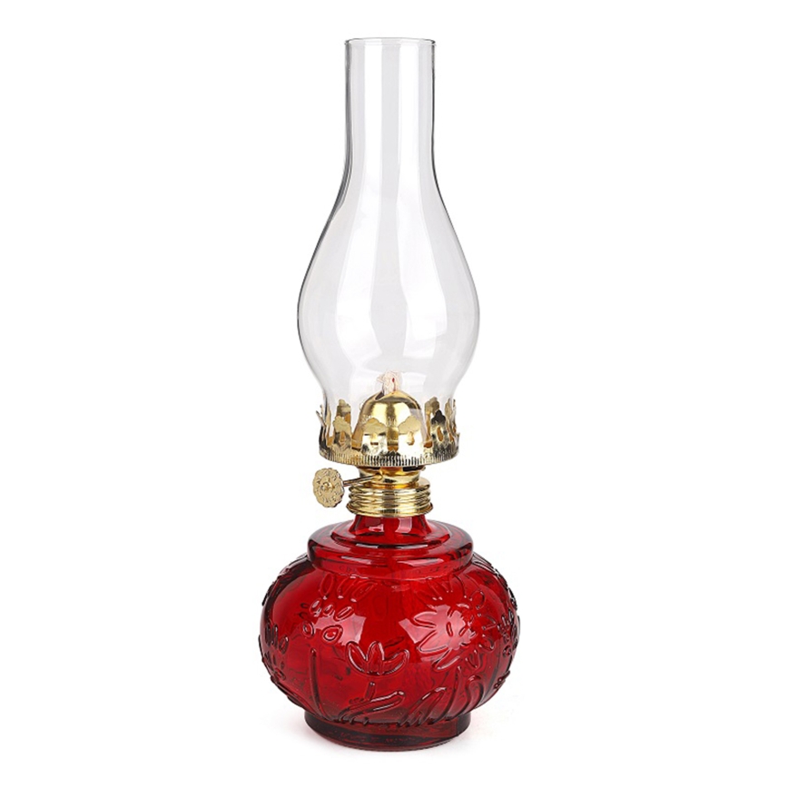 Brilagi - červená petrolejová lampa MERLIN