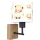 Brilagi - Detská nástenná lampa BOBO WOOD 1xE27/25W/230V dub/čierna/biela/medvedíky