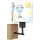 Brilagi - Detská nástenná lampa BOBO WOOD 1xE27/25W/230V dub/čierna/biela/zvieratká