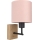 Brilagi - Detská nástenná lampa BOBO WOOD 1xE27/25W/230V dub/čierna/ružová