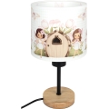 Brilagi - Detská stolná lampa BOBO WOOD 1xE27/25W/230V dub/čierna/biela/ružová/víly