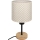 Brilagi - Detská stolová lampa BOBO WOOD 1xE27/25W/230V dub/čierna/béžová/bodky