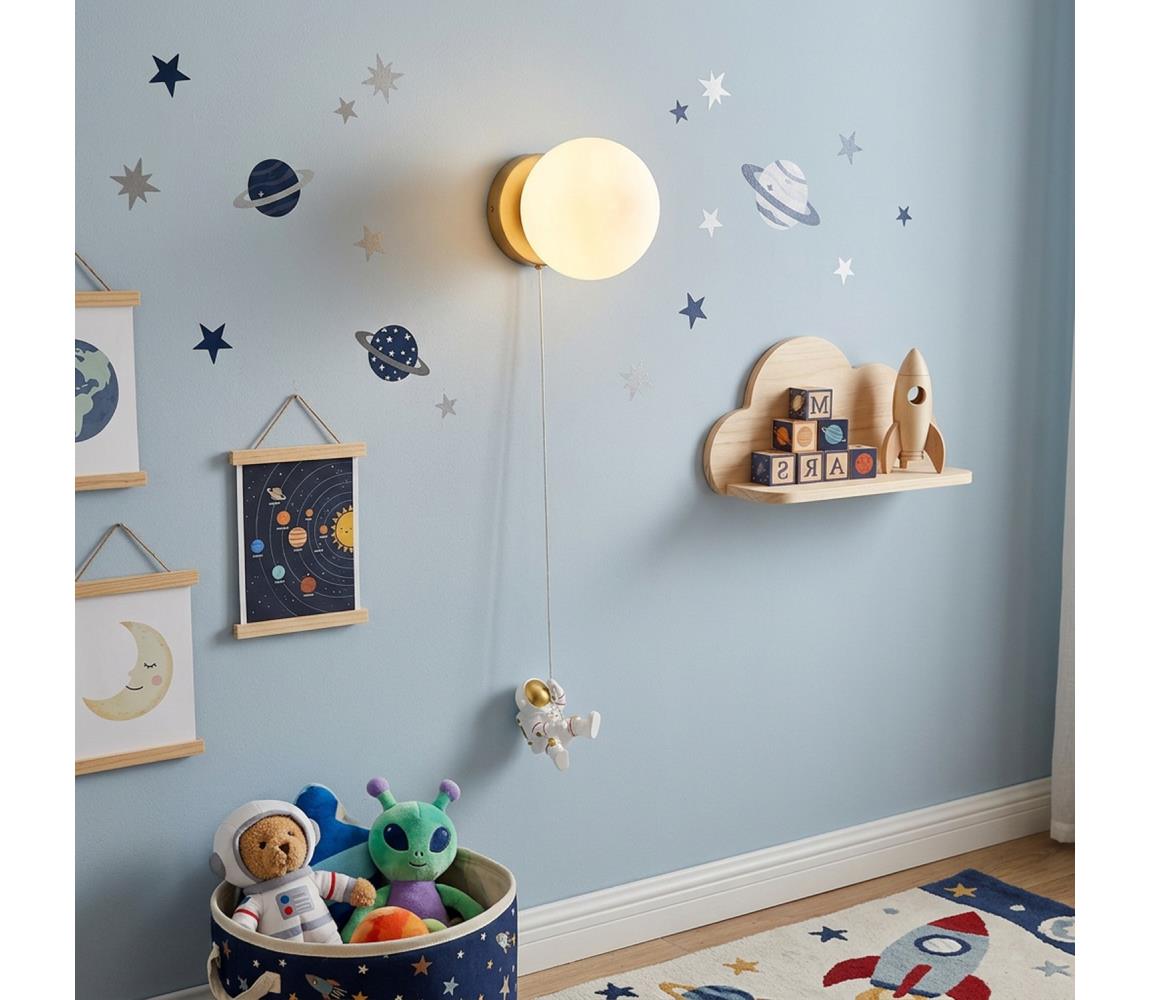 Brilagi - Detské nástenné svietidlo ASTRO 1xE14/15W/230V biele BRLC3328/W