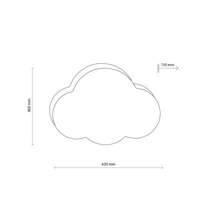 Brilagi - Detské stropné svietidlo NIMBUS 4xE27/15W/230V 46x63 cm béžová