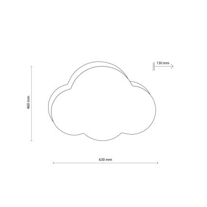 Brilagi - Detské stropné svietidlo NIMBUS 4xE27/15W/230V biela