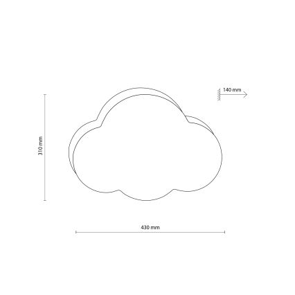 Brilagi - Detské stropné svietidlo NIMBUS MINI 2xE27/15W/230V 31x43 béžové