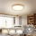 Brilagi - Drevené LED stropné svietidlo WOODROUND, 30 W, 230 V, 3000/4000/6000 K, Ø 40 cm, CRI 90