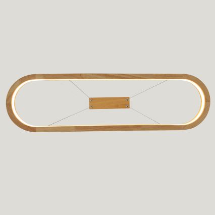 Brilagi - Drevený LED luster UMEA WOOD na lanku, 30W, 230V, 70x20 cm