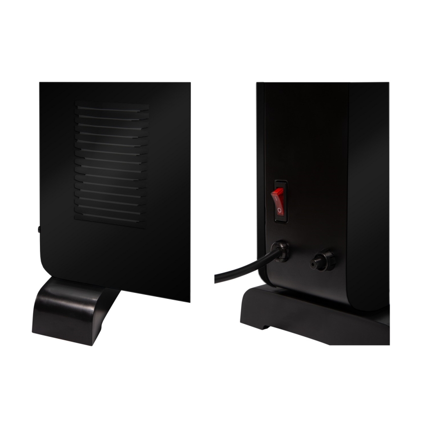 Brilagi - Elektrický priamovykurovač/konvektor 1000/1300/2300W LCD/časovač/TURBO/termostat čierna + diaľkové ovládanie