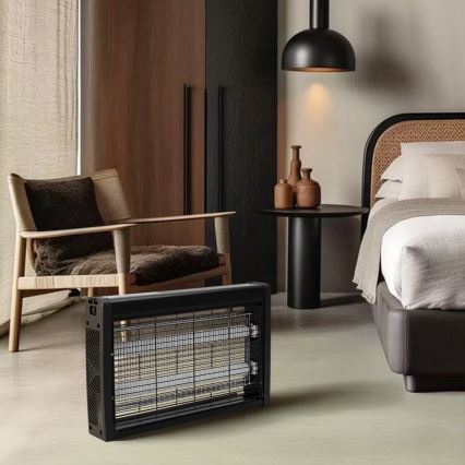 Brilagi - Elektrický lapač hmyzu 2xUV/18W/230V, do 100 m², čierny