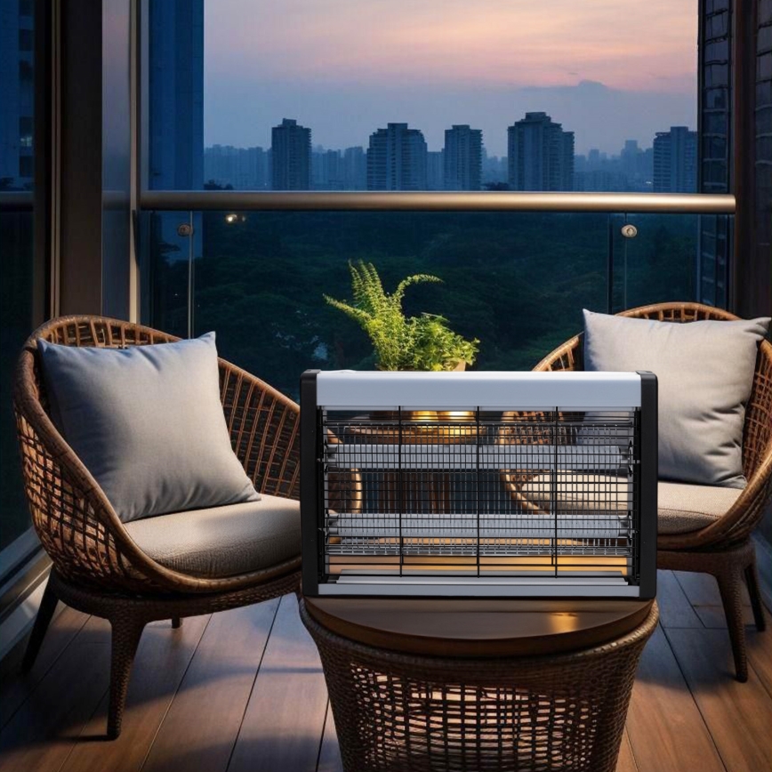 Brilagi - Elektrický lapač hmyzu 2×UV/18W/230V, vhodný na plochu do 100 m²