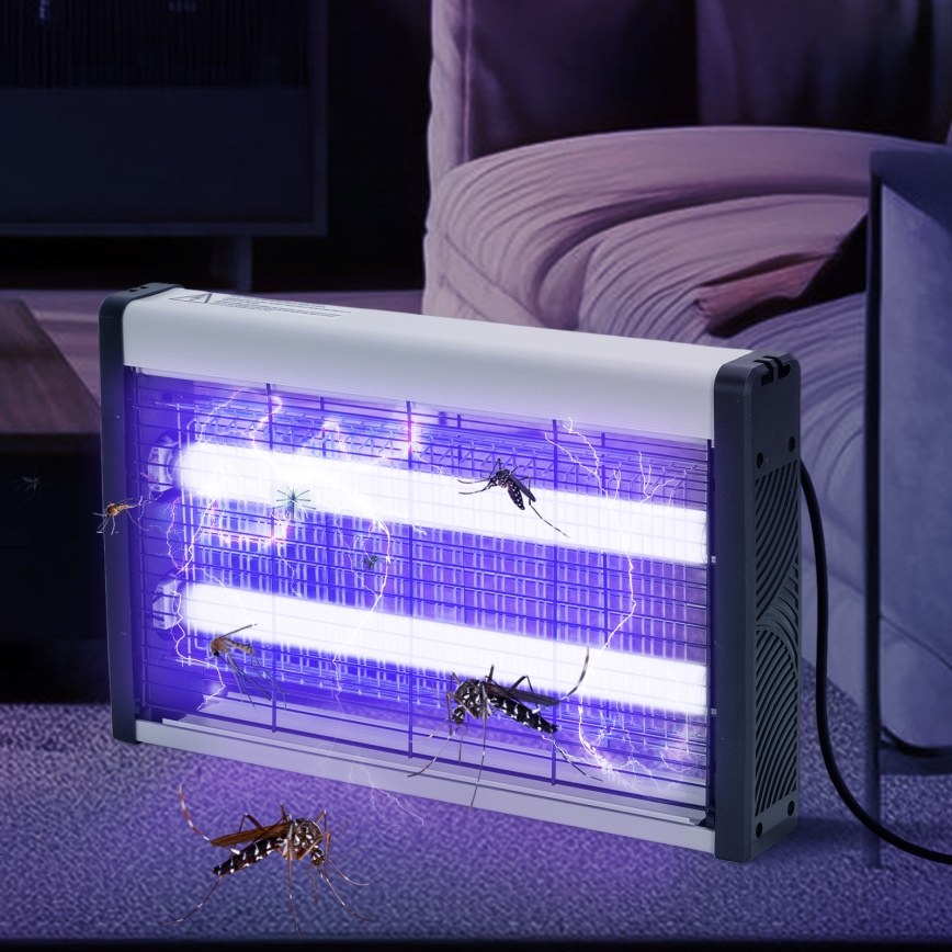 Brilagi - Elektrický lapač hmyzu 2×UV/20W/230V, vhodný na plochu do 100 m²