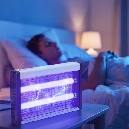Brilagi - Elektrický lapač hmyzu 2×UV/20W/230V, vhodný na plochu do 100 m²