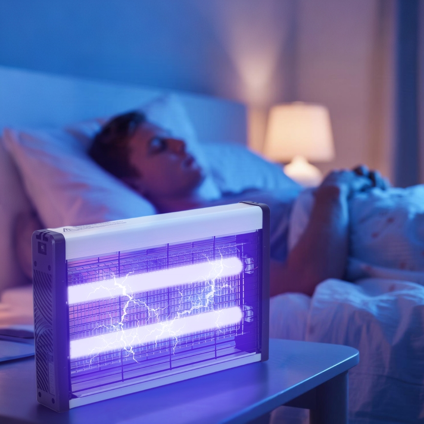 Brilagi - Elektrický lapač hmyzu 2×UV/20W/230V, vhodný na plochu do 100 m²