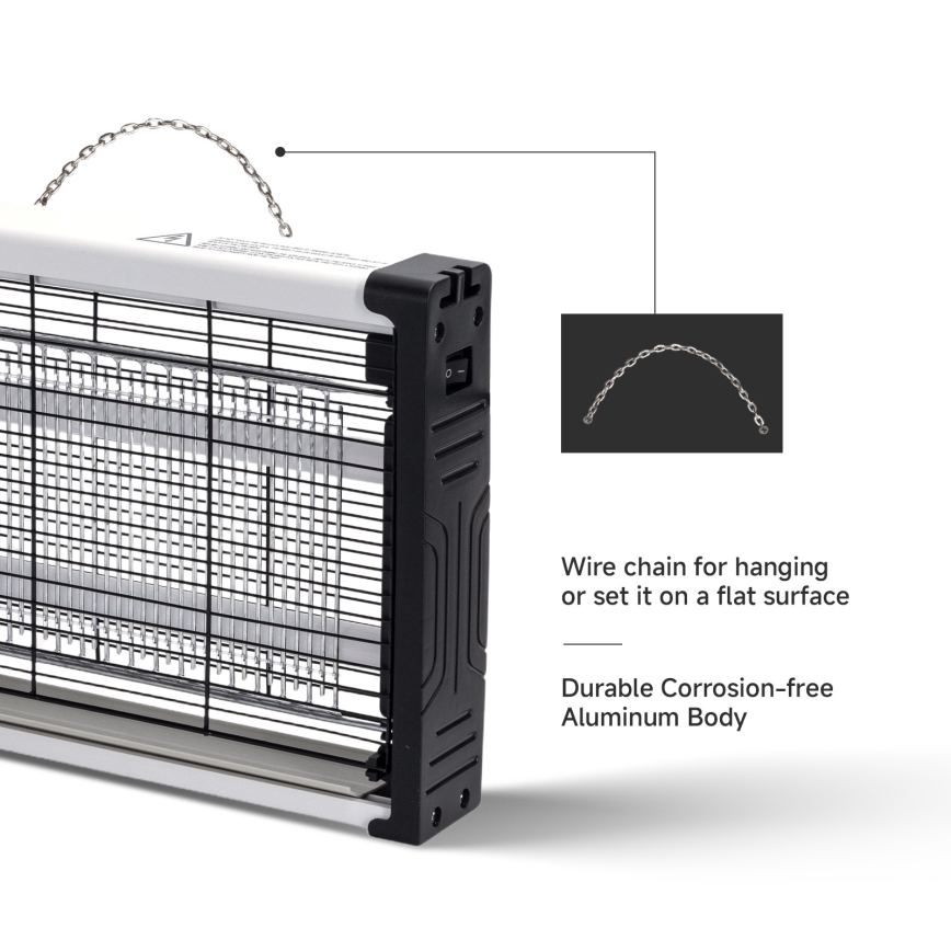 Brilagi - Elektrický lapač hmyzu 2×UV/20W/230V, vhodný na plochu do 100 m²
