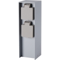 Brilagi - Exteriérový zásuvkový stĺpik PILLAR 2Z SCHUKO 230V IP44 strieborný