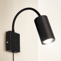 Brilagi - Flexibilná nástenná lampa s vypínačom SELE 1xGU10/30W/230V čierna