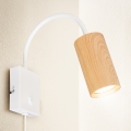 Brilagi - Flexibilná nástenná lampa SELE 1xGU10/30W/230V biela/dekor duba