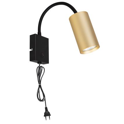 Brilagi - Flexibilná nástenná lampa SELE 1xGU10/30W/230V čierna/zlatá