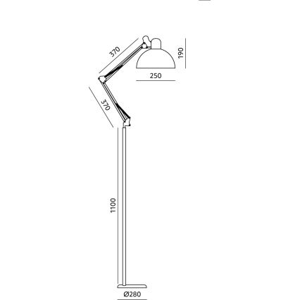 Brilagi - Flexibilná stojacia lampa TASKER 1xE27/60W/230V 157 cm biela