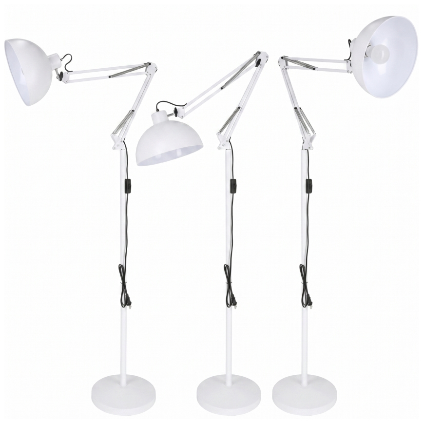 Brilagi - Flexibilná stojacia lampa TASKER 1xE27/60W/230V 157 cm biela