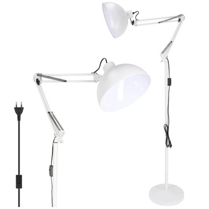 BRILAGI - Flexibilná stojacia lampa TASKER 1xE27/60W/230V 157 cm biela