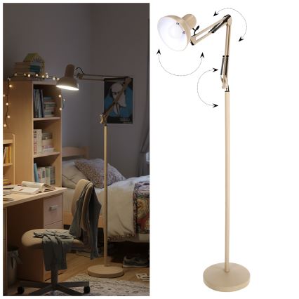 Brilagi - Flexibilná stojacia lampa TASKER 1xE27/60W/230V 184 cm béžová