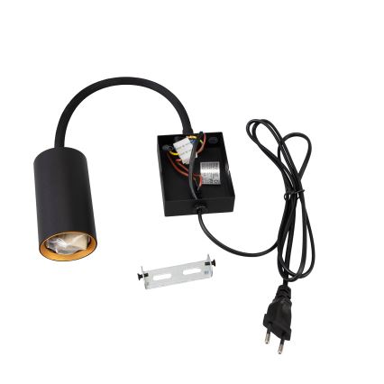 Brilagi - Flexibilná nástenná lampa s vypínačom SELE 1xGU10/30W/230V čierna/zlatá