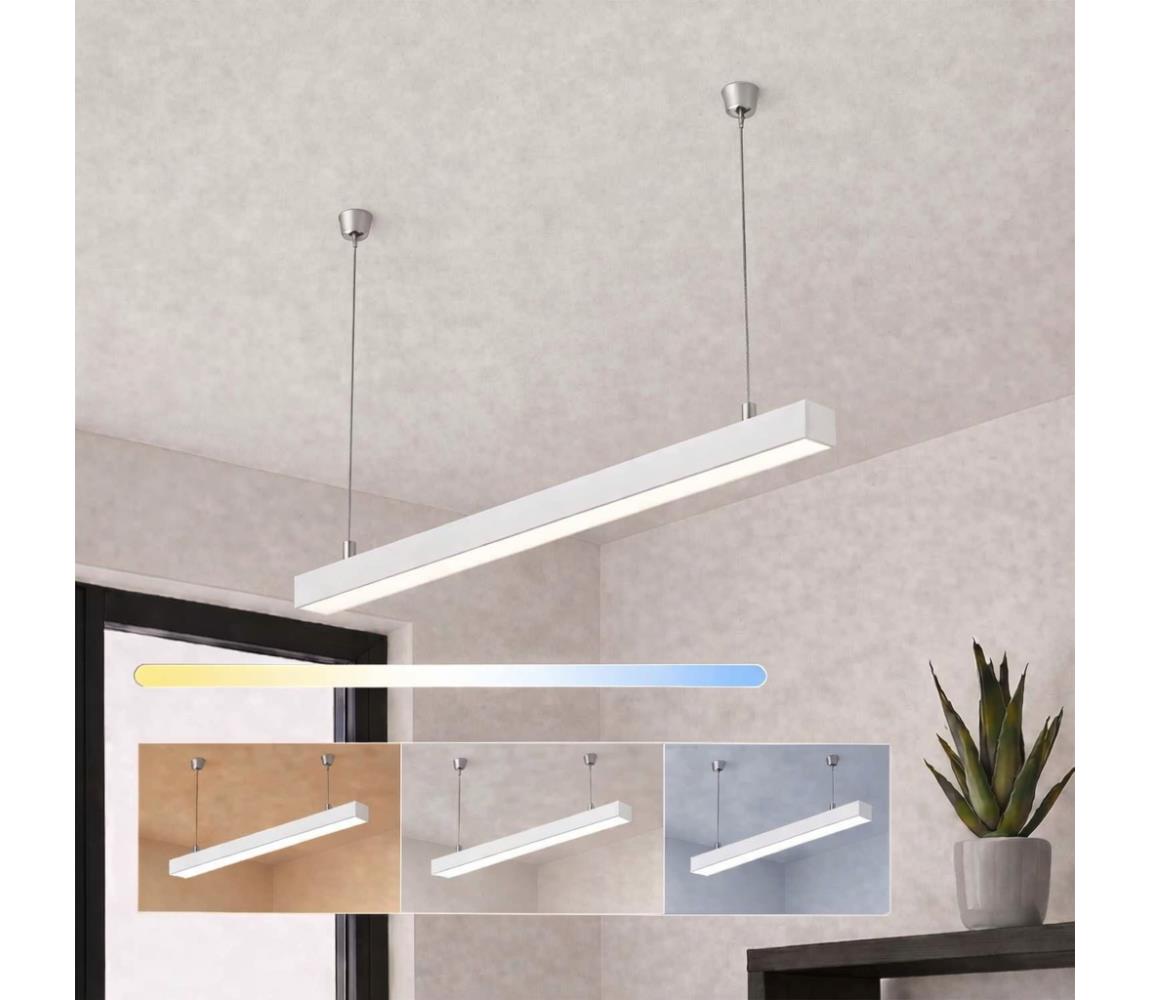 Brilagi - FULLDAY LED závesné svietidlo 20/30/40W/230V 2700/4000/6000K 120cm biela 1xBG47312CCT_PW