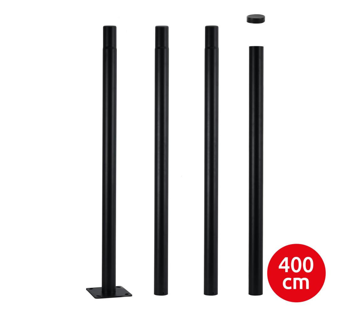 Brilagi - Kovová tyč pre stĺp vonkajšieho osvetlenia 4 m stožiar pr. 58 mm čierna BRI781