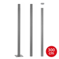 Brilagi - Kovová tyč pre stĺp vonkajšieho osvetlenia URBAN, 3 m, priemer 58 mm, sivá
