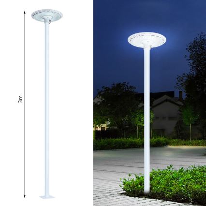 Brilagi - Kovová tyč pre stĺp vonkajšieho osvetlenia URBAN 3 m stožiar pr. 58 mm biela