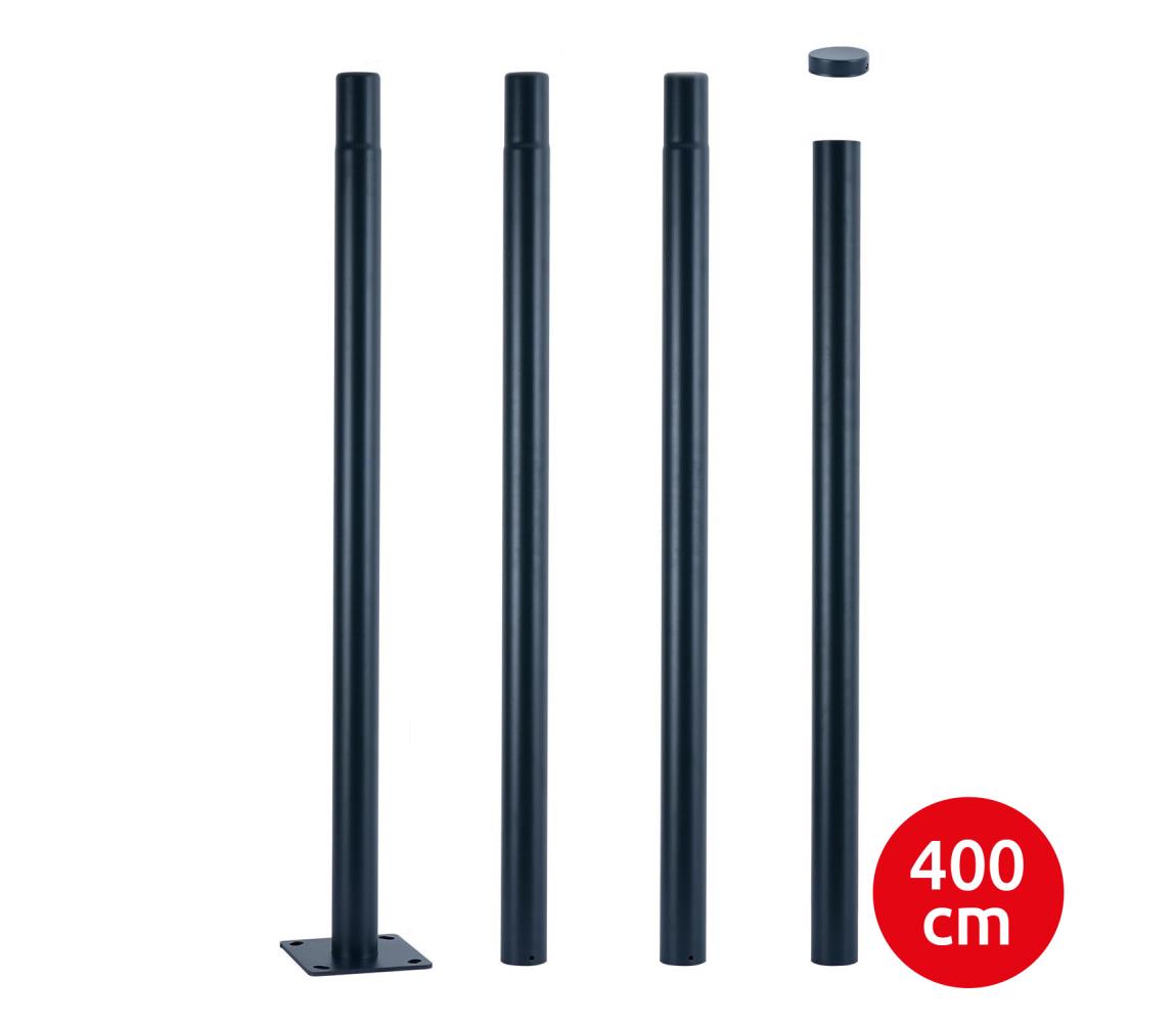 Brilagi - Kovová tyč pre stožiar vonkajšieho osvetlenia 4 m, priemer 58 mm, antracit BRI782