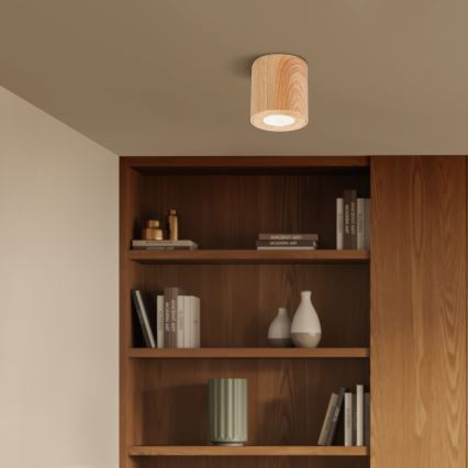 Brilagi - Kúpeľňové bodové svietidlo MIA 1xGU10/30W/230V 84x80 mm dekor duba IP44