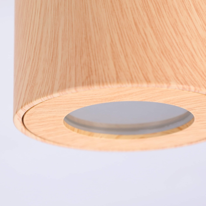BRILAGI - Kúpeľňové bodové svietidlo MIA 1xGU10/30W/230V 84x80 mm dekor duba IP44