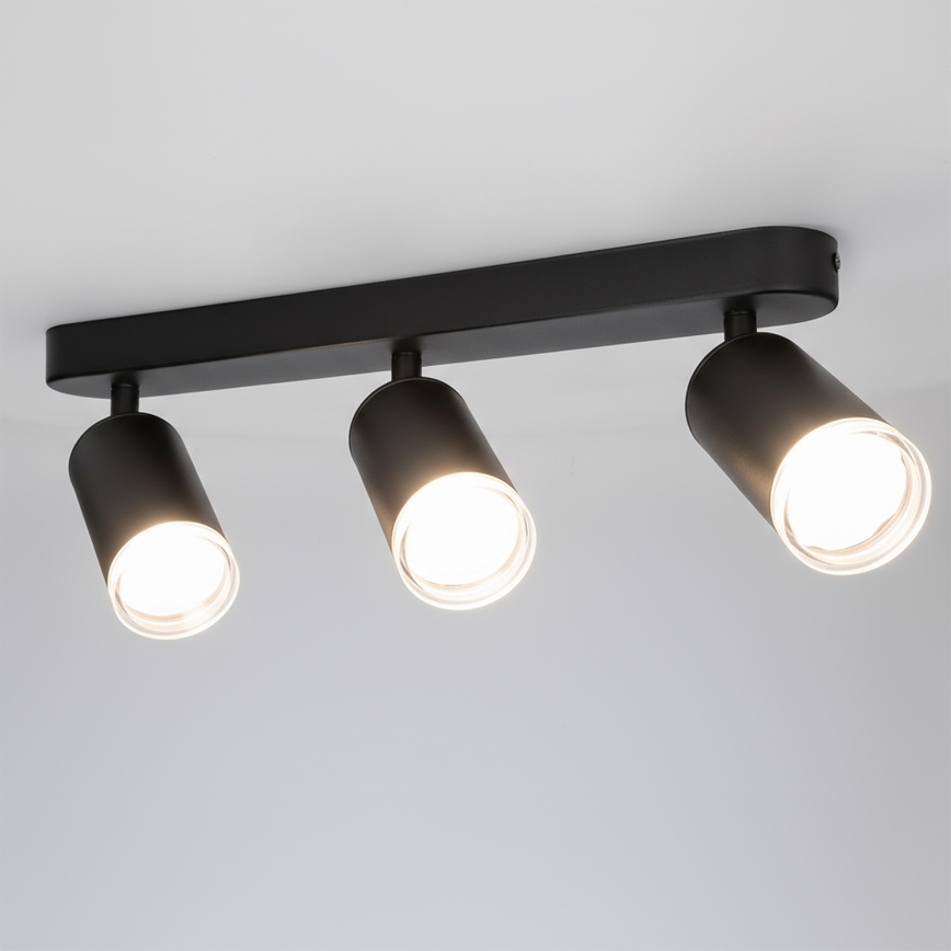 Brilagi - Kúpeľňové bodové svietidlo SELE 3xGU10/30W/230V IP44 čierna