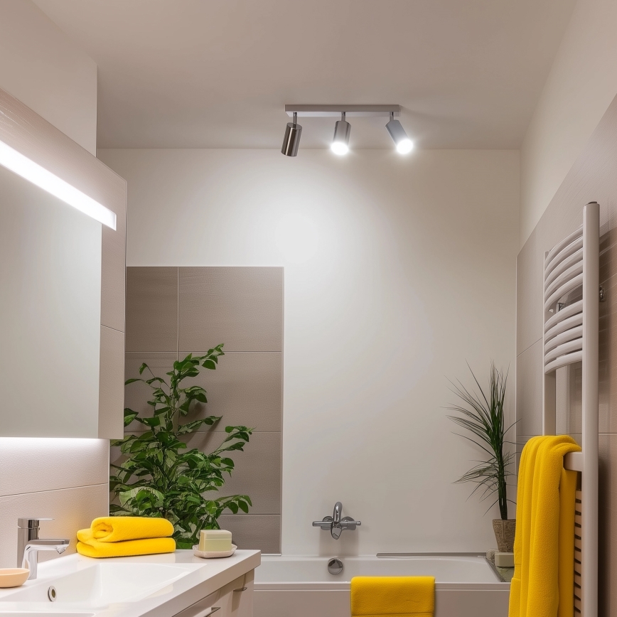 Brilagi - Kúpeľňové bodové svietidlo SELE 3xGU10/30W/230V IP44 lesklý chróm