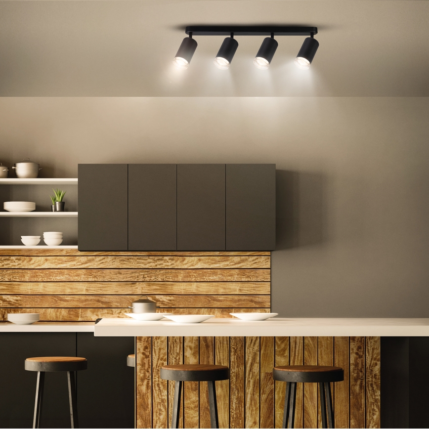 Brilagi - Kúpeľňové bodové svietidlo SELE 4xGU10/30W/230V IP44 čierna