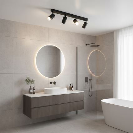 Brilagi - Kúpeľňové bodové svietidlo SELE 4xGU10/30W/230V IP44 čierna