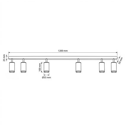 Brilagi - Kúpeľňové bodové svietidlo SELE 6xGU10/30W/230V IP44 biela