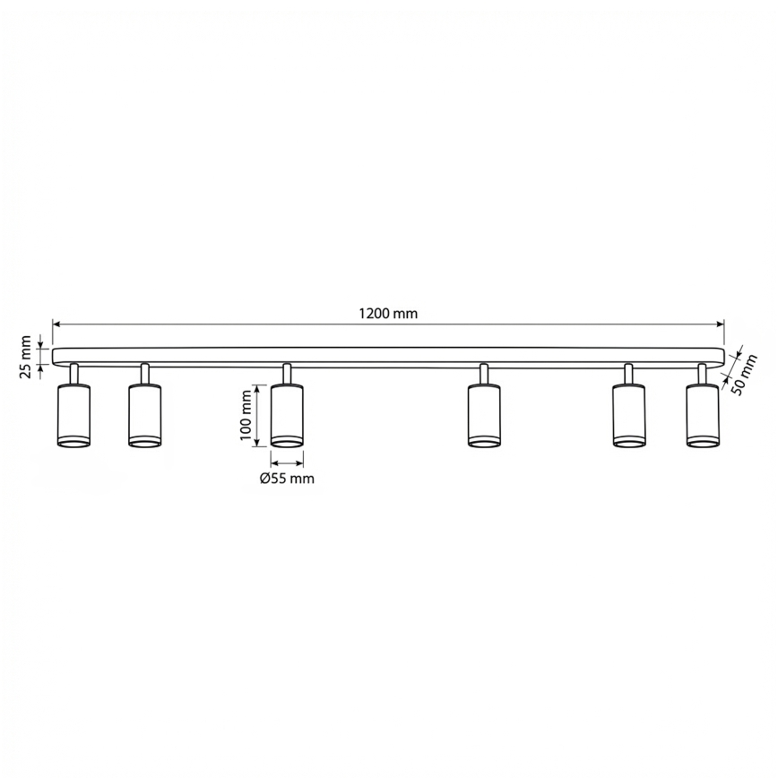 Brilagi - Kúpeľňové bodové svietidlo SELE 6xGU10/30W/230V IP44 biela