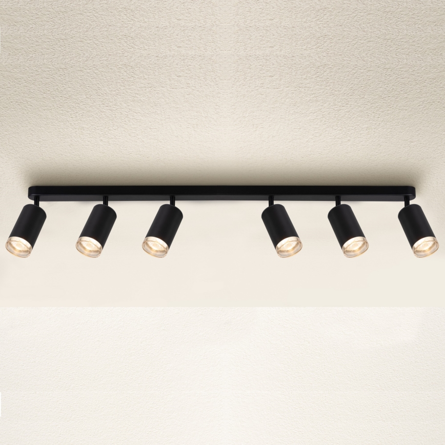 Brilagi - Kúpeľňové bodové svietidlo SELE 6xGU10/30W/230V IP44 čierna