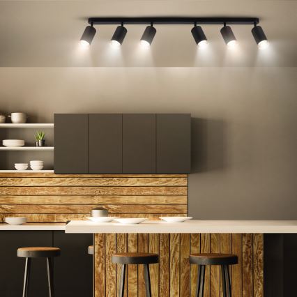 Brilagi - Kúpeľňové bodové svietidlo SELE 6xGU10/30W/230V IP44 čierna