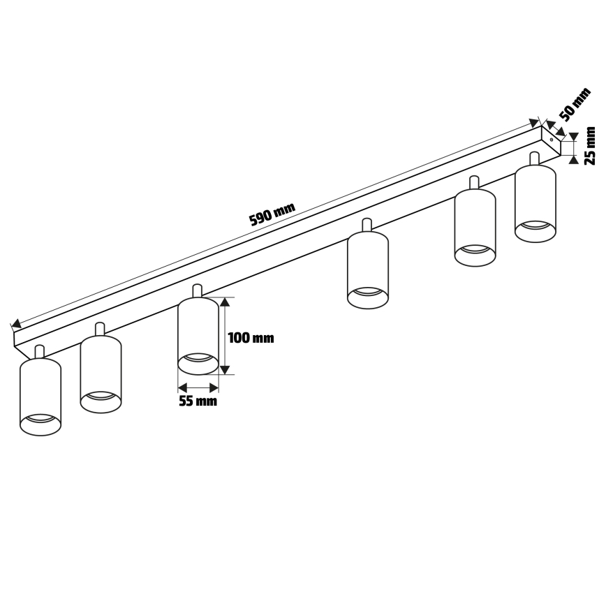 Brilagi - Kúpeľňové bodové svietidlo SELE 6xGU10/30W/230V IP44 strieborná