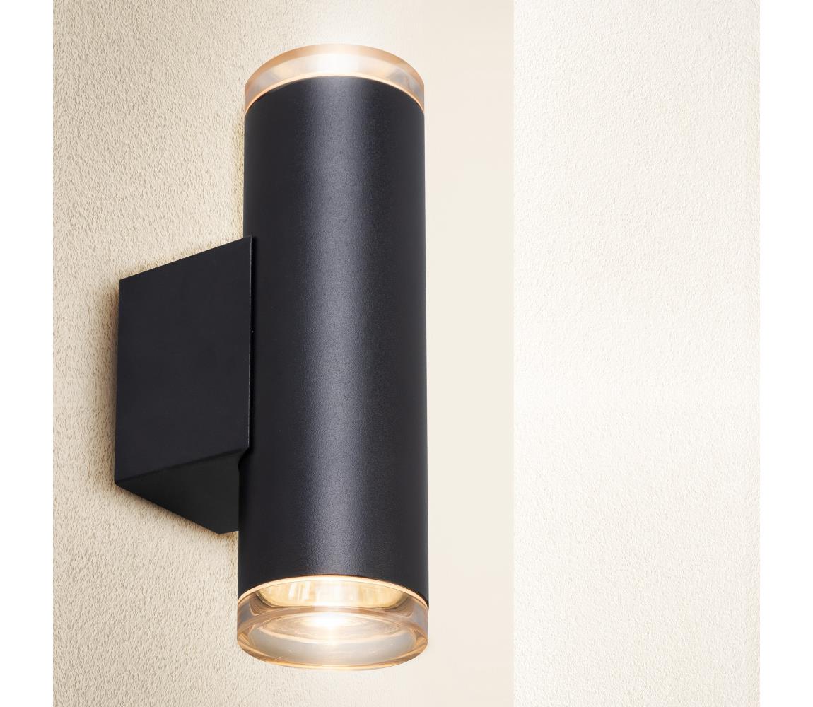 Brilagi - Kúpeľňové bodové svietidlo SELE AQUA 2xGU10/30W/230V IP44 čierna WO-T9-B-OEM
