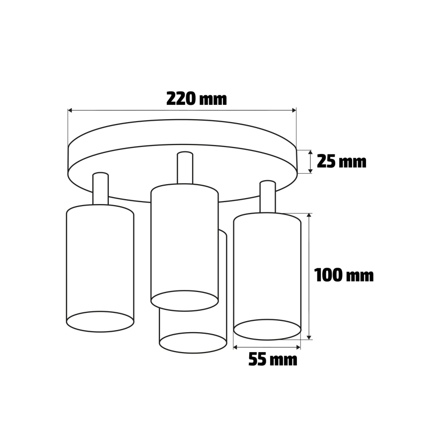 Brilagi - Kúpeľňové bodové svietidlo SELE AQUA 4xGU10/30W/230V IP44 biela
