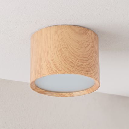 BRILAGI - Kúpeľňové bodové svietidlo SMOOTH 1xGX53/15W/230V 60x82 mm dubový dekor IP54